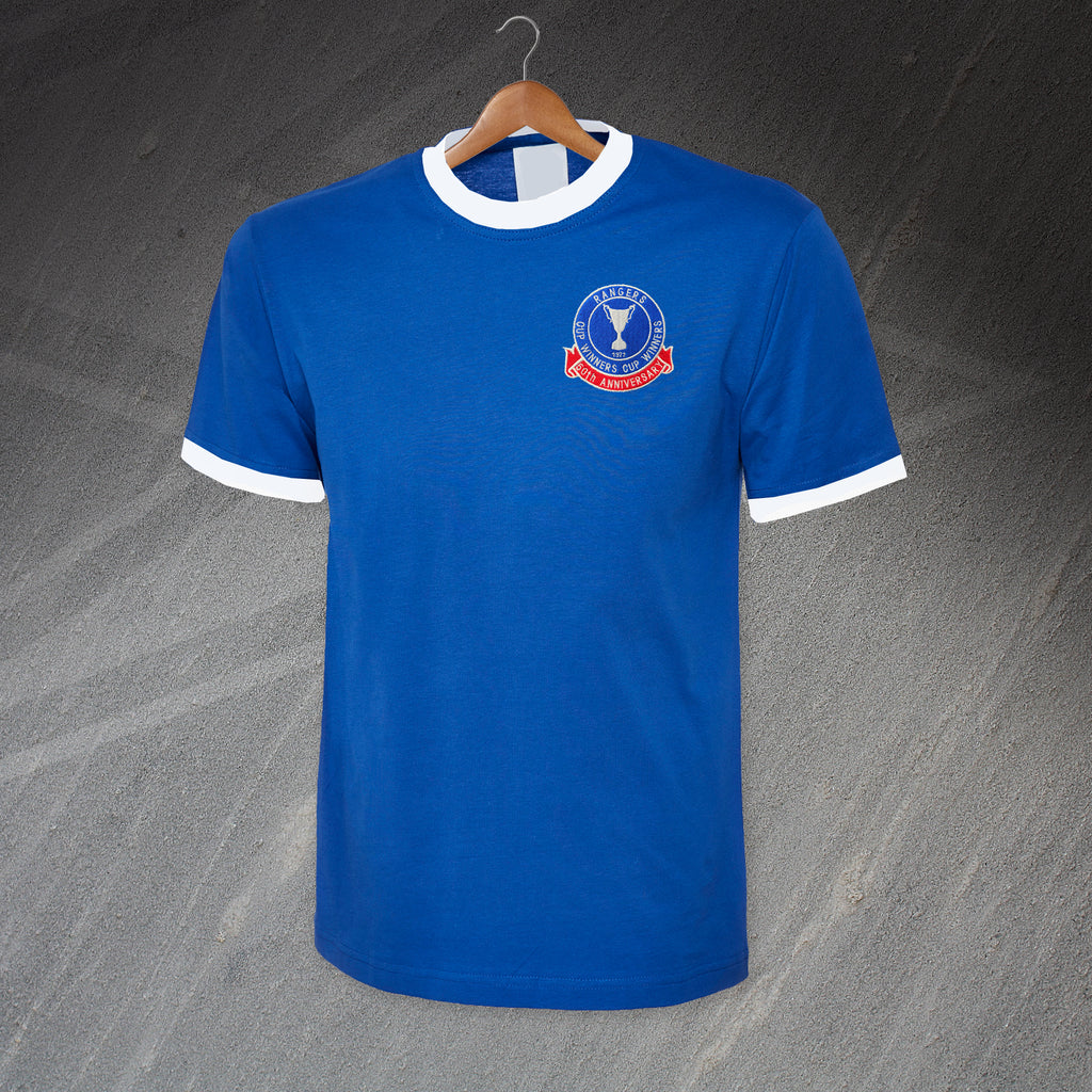 Rangers Cup Winners Cup 1972 50th Anniversary Ringer Shirt
