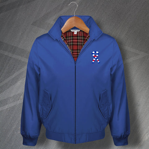 Rangers Football Scarf Embroidered Harrington Jacket