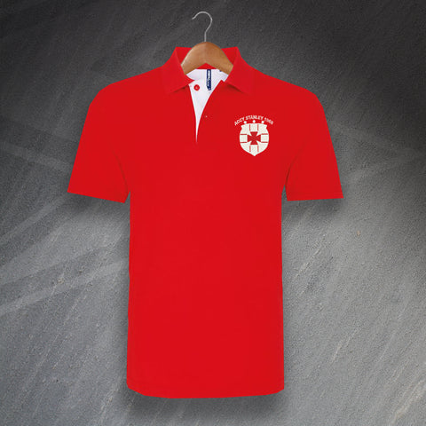 Retro Accrington 1986 Embroidered Classic Fit Contrast Polo Shirt