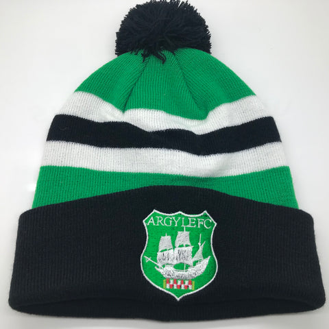 Plymouth Football Bobble Hat Embroidered Argyle FC