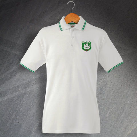 Plymouth Football Polo Shirt Embroidered Tipped Argyle FC