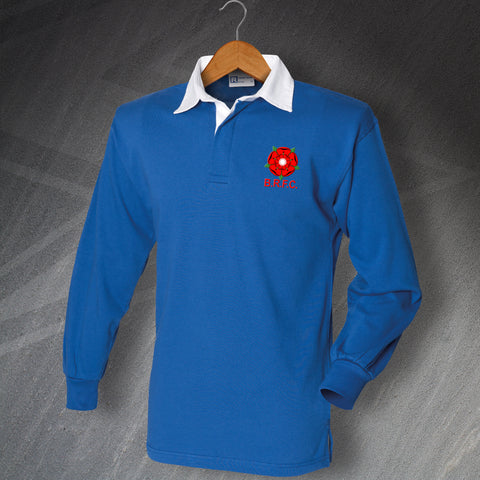 Blackburn Football Shirt Embroidered Long Sleeve 1974