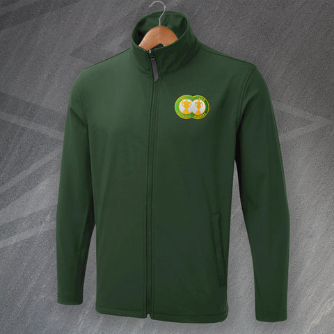 Retro Celtic Double Winners 1988 Embroidered Waterproof Softshell Jacket