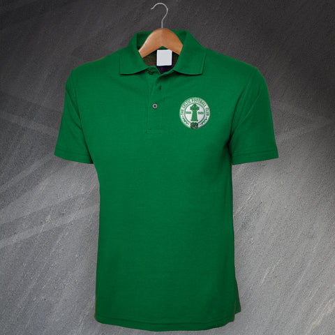 Celtic Football Polo Shirt Embroidered Classic Centenary