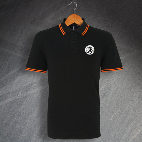 Retro Dundee United 1969 Embroidered Tipped Polo Shirt