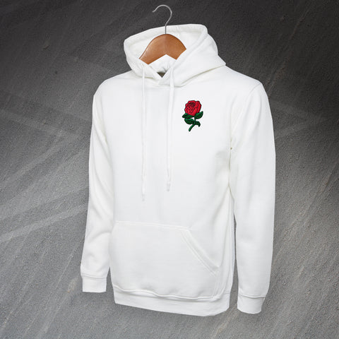 Retro England Rugby Embroidered Hoodie