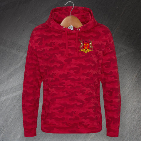 Retro Nottm Forest 1970 Embroidered Camo Hoodie