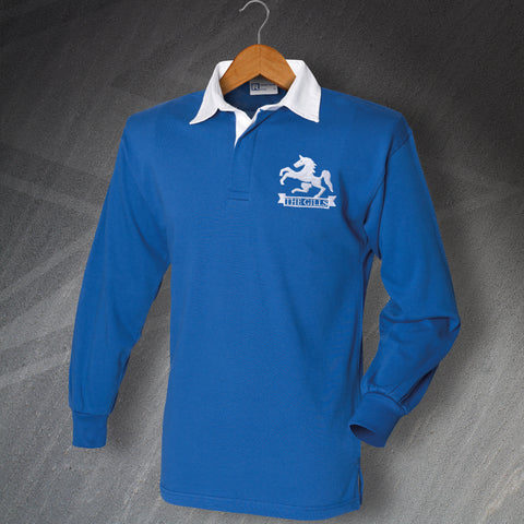 Retro The Gills Embroidered Long Sleeve Rugby Shirt