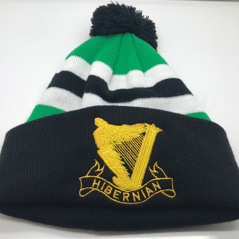 Hibs Football Bobble Hat Embroidered 1900s