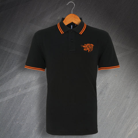 Hull Football Polo Shirt Embroidered Tipped 1957