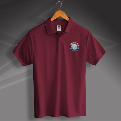 Retro Scunthorpe Polo Shirt with Embroidered Badge