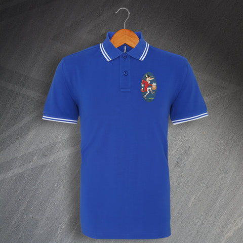 Retro Leicester 1933 Embroidered Tipped Polo Shirt