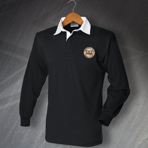 Retro Newport Long Sleeve Football Shirt with Embroidered Badge