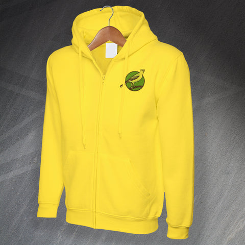 Retro Norwich 1902 Embroidered Full Zip Hoodie