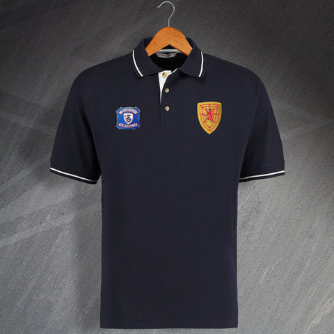 Scotland Retro Contrast Polo Shirt
