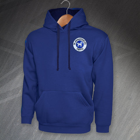 Retro St Johnstone 1980 Embroidered Contrast Hoodie