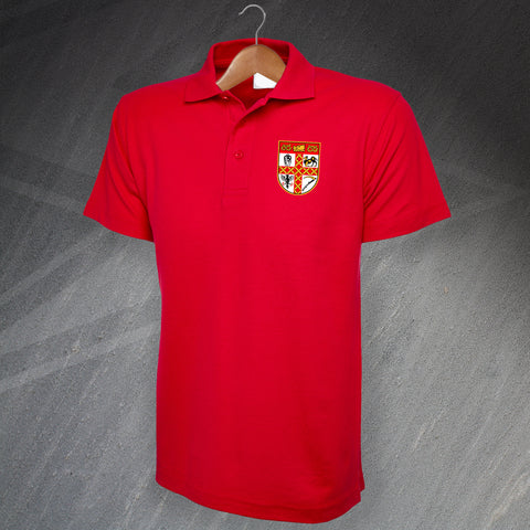 Stoke Football Polo Shirt Embroidered Choice of Badge