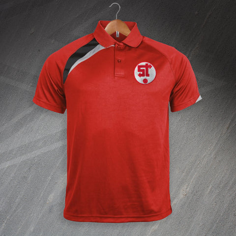 Swindon Football Polo Shirt Embroidered Sports 1981