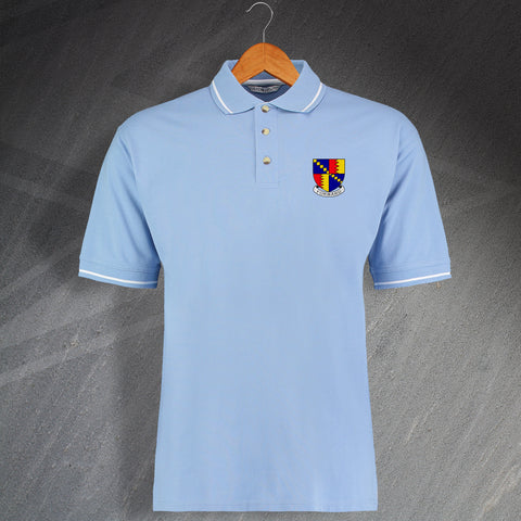 Villa Football Polo Shirt Embroidered Contrast 1886