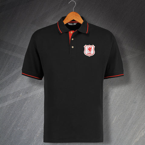 Wales Football Polo Shirt Embroidered Contrast 1926
