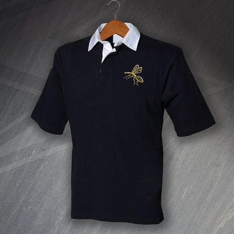 Wasps Rugby Shirt Embroidered Short Sleeve 1867