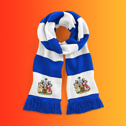 Retro Wigan Bar Scarf with Embroidered Badge