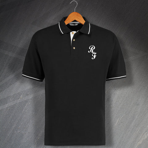 RF Wrestling Embroidered Contrast Polo Shirt