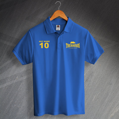 The Rhinos Rugby Polo Shirt Printed Personalised It's a Way of Life