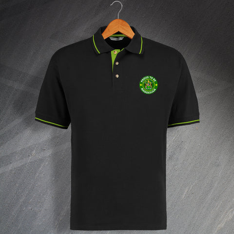 Rhodesia Polo Shirt Embroidered Contrast Proud to Be Rhodesian