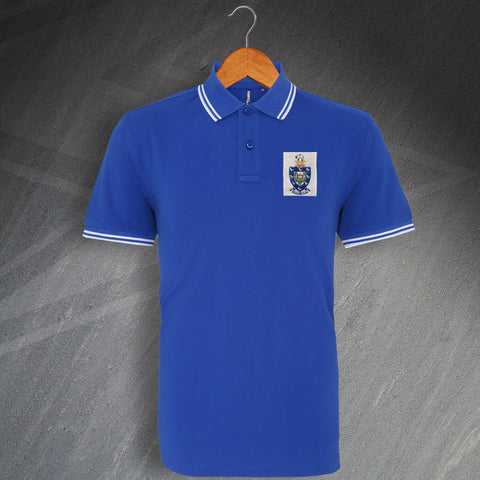 Rochdale Football Polo Shirt Embroidered Tipped 1961