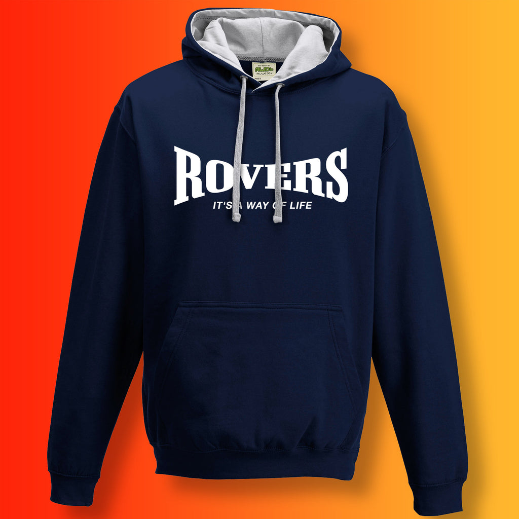 Rovers Contrast Hoodie with It's a Way of Life Design
