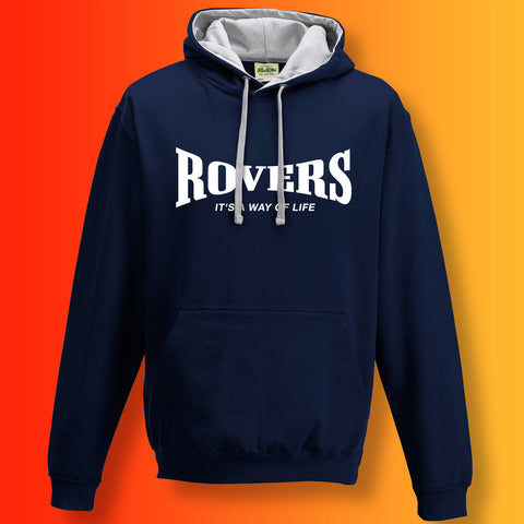 Rovers Contrast Hoodie with It's a Way of Life Design