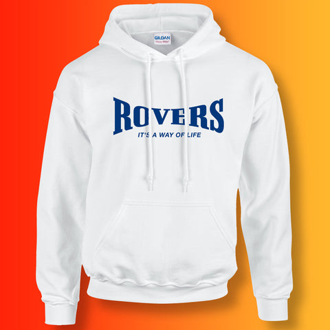 Rovers Hoodie with It's a Way of Life Design White