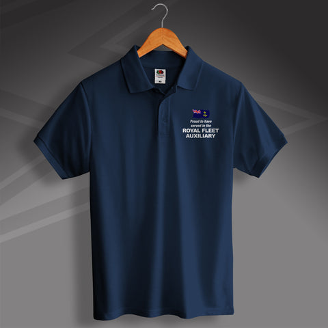 Royal Fleet Auxiliary Polo Shirt Embroidered Proud to Have Served