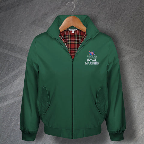 Royal Marines Harrington Jacket Embroidered Proud to Have Served