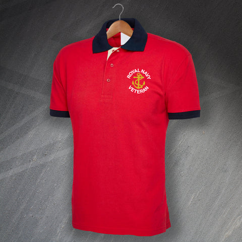 Royal Navy Veteran Tricolour Polo Shirt