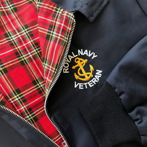 Royal Navy Veteran Badge Harrington Jacket