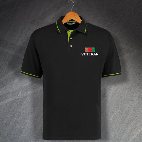 Royal Tank Regiment Polo Shirt Embroidered Contrast Veteran