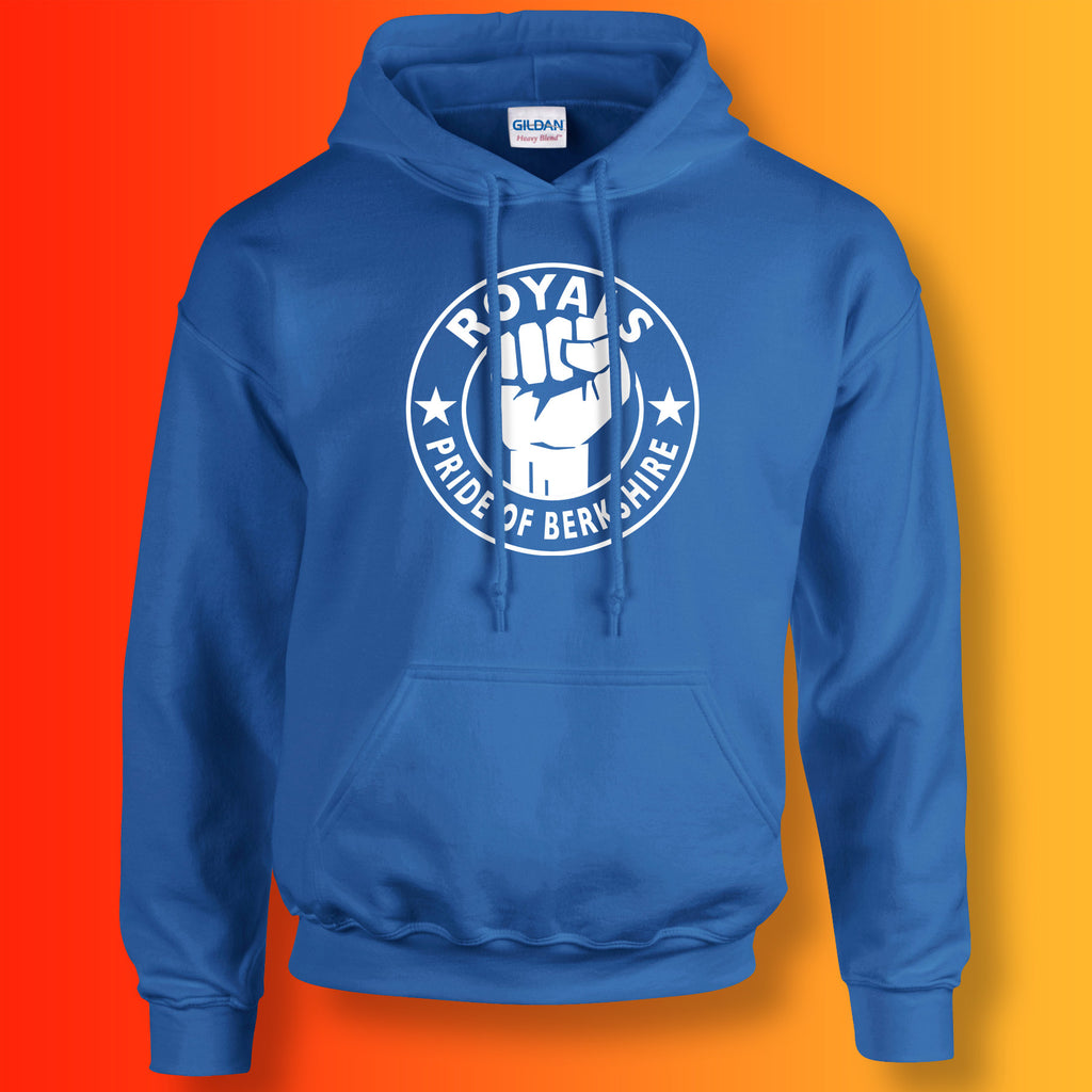 Royals Hoodie with The Pride of Berkshire Design Royal Blue