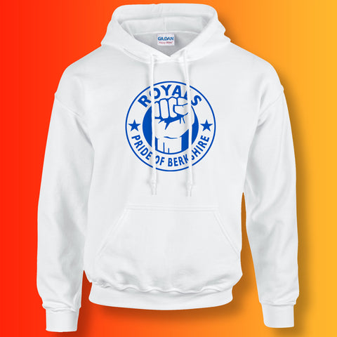 Royals Hoodie with The Pride of Berkshire Design White
