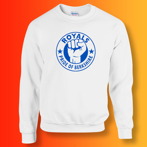 Royals Sweater with The Pride of Berkshire Design White