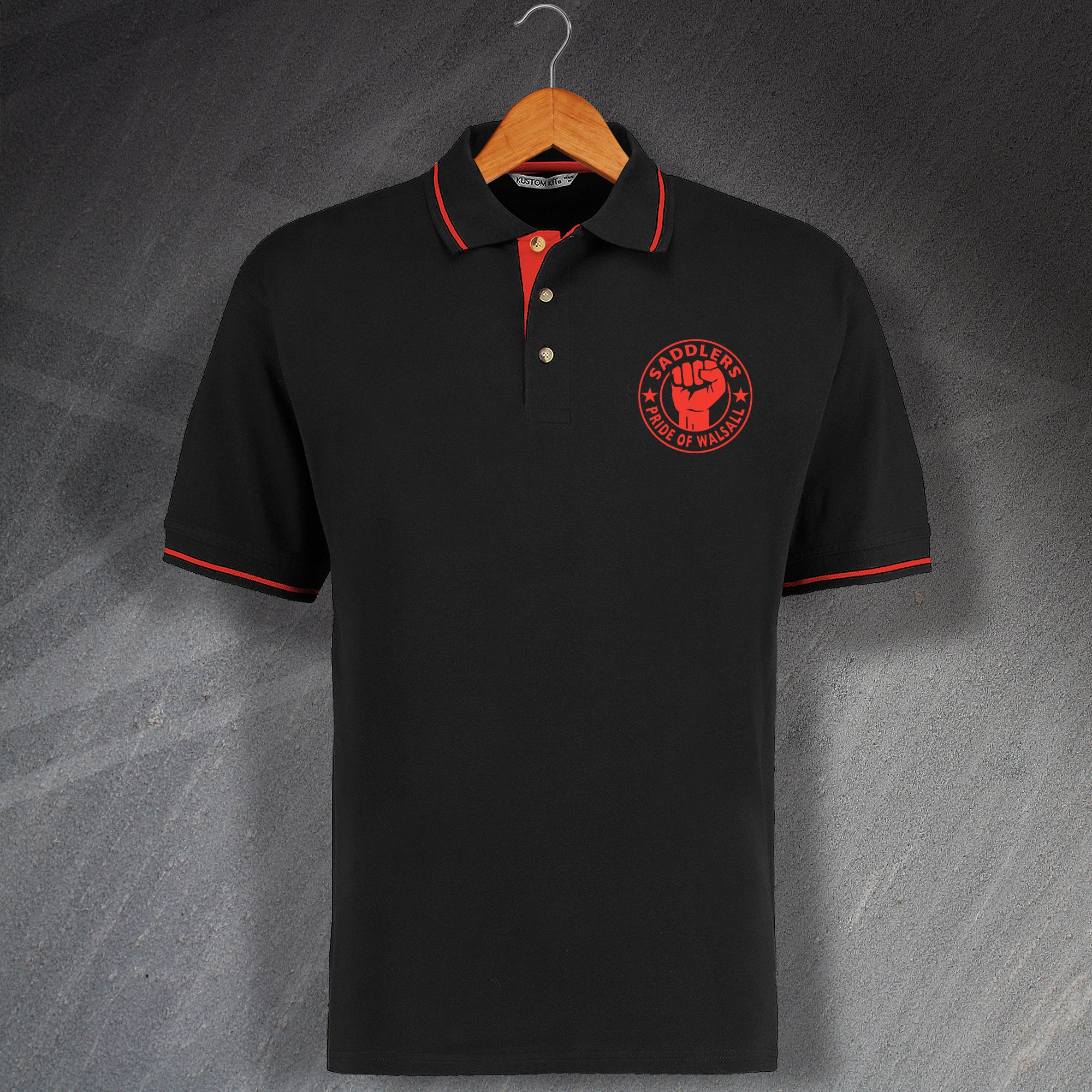 Saddlers Football Polo Shirt | Embroidered Walsall Football Tops ...