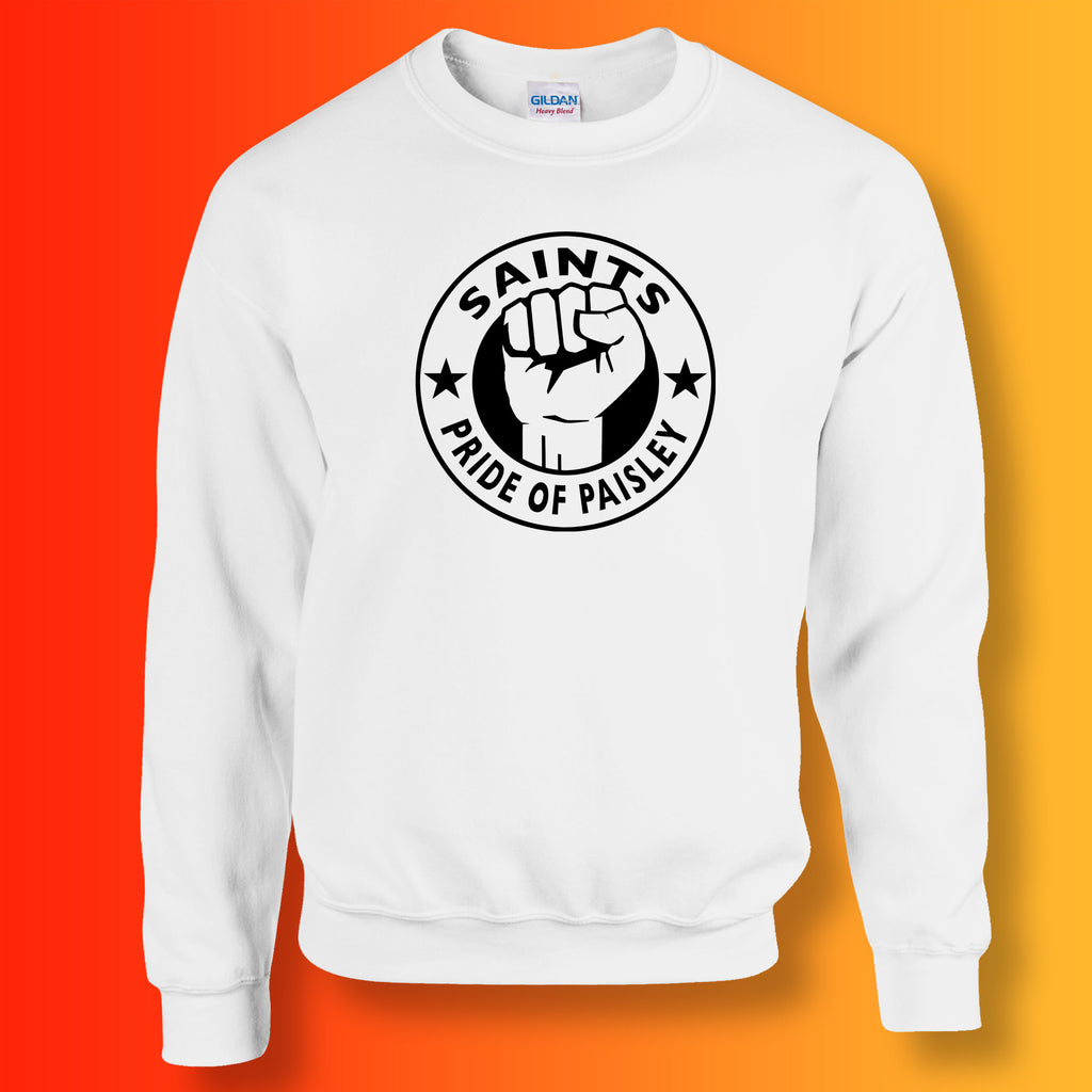 Saints Sweater with The Pride of Paisley Design White