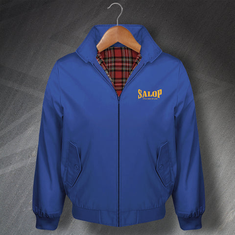 Salop It's a Way of Life Embroidered Harrington Jacket