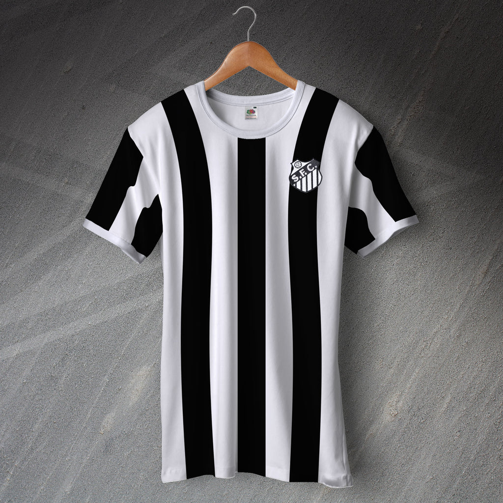 Retro Santos Ringer Shirt with Embroidered Badge