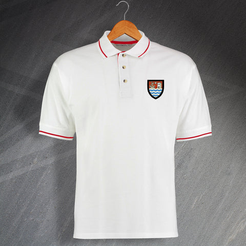Retro Scarborough Embroidered Contrast Polo Shirt