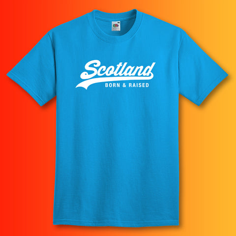 Scotland Born and Raised Unisex T-Shirt Azure