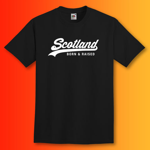 Scotland Born and Raised Unisex T-Shirt Black