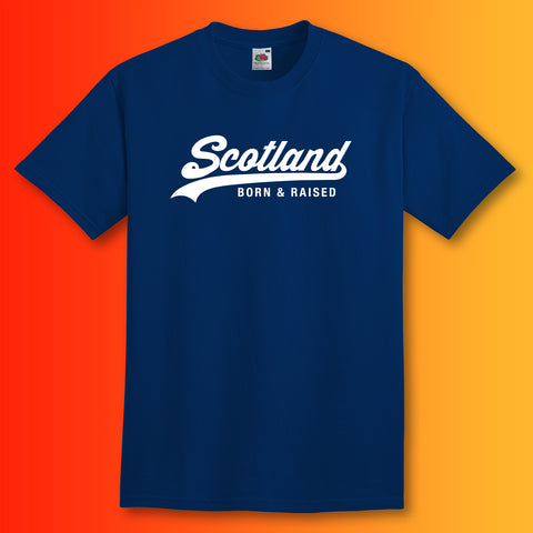 Scotland Born and Raised Unisex T-Shirt Navy
