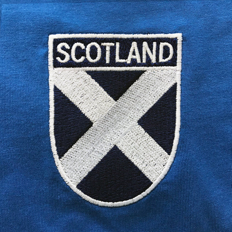 Flag of Scotland Shield Tricolour Polo Shirt